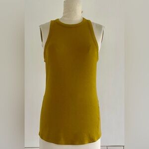 Lulu Lemon Olive Green (Mustard, Moss)   Racer Back Tank Top  Sz. 12 NWOT